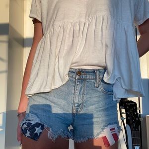 Stars and Stripe Jean Shorts